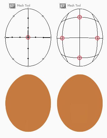 Уроки Adob Illustrator : рисуем куриное яйцо мешами