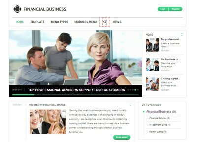 GK Financial Business - шаблон для бизнес сайта