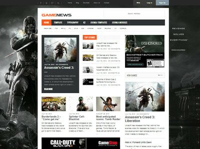 GK GameNews - шаблон для новостного игрового портала