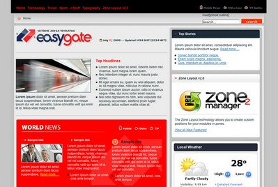 BT Easygate - новостной шаблон Joomla