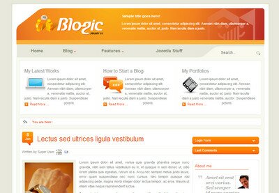 BT Blogic - блоговый шаблон для CMS Joomla