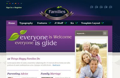 BT Families - шаблон социальной тематики