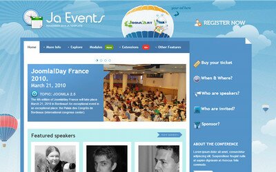 JA Events - шаблон для создания сайта событий и мероприятий