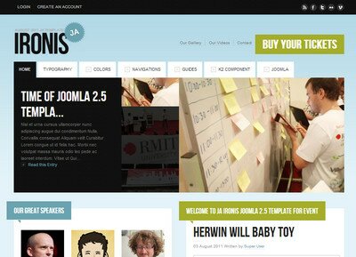 JA Ironis - шаблон Joomla для образовательного портала