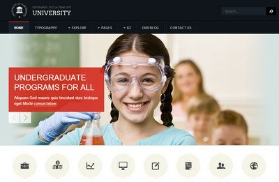 JA University - шаблон Joomla для учебных заведений