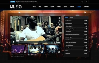 JA Muzic - шаблон для сайта развлечений и музыки